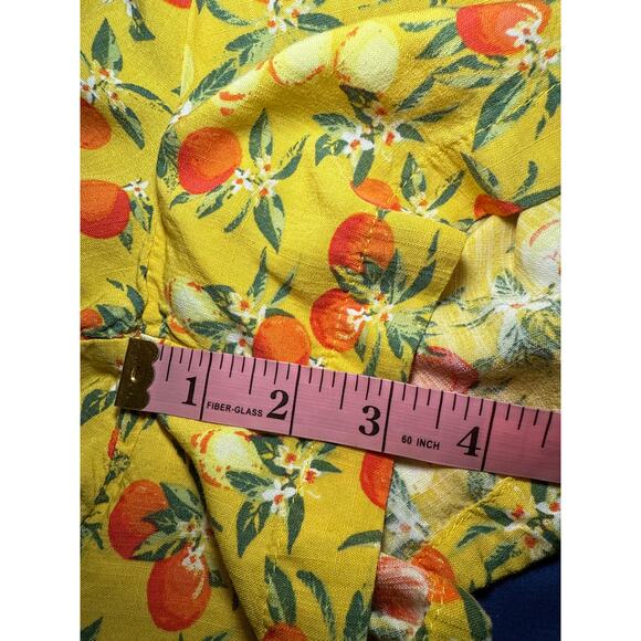 Wild Fable yellow fruit print romper womens medium summer ethereal vacation - Picture 9 of 10